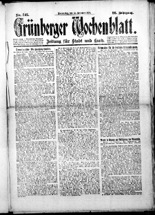 Grünberger Wochenblatt: Zeitung für Stadt und Land, No.302. ( 25. Dezember 1919 )