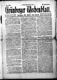 Grünberger Wochenblatt: Zeitung für Stadt und Land, No.303. ( 28. Dezember 1919 )