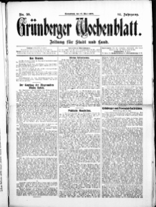 Grünberger Wochenblatt: Zeitung für Stadt und Land, No.59. ( 16. Mai 1908 )