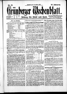 Grünberger Wochenblatt: Zeitung für Stadt und Land, No. 46. ( 24. Februar 1921 )