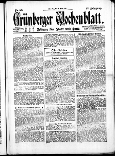 Grünberger Wochenblatt: Zeitung für Stadt und Land, No. 50. ( 1. März 1921 )