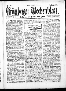 Grünberger Wochenblatt: Zeitung für Stadt und Land, No. 53. ( 4. März 1921 )