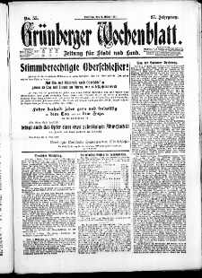 Grünberger Wochenblatt: Zeitung für Stadt und Land, No. 55. ( 6. März 1921 )