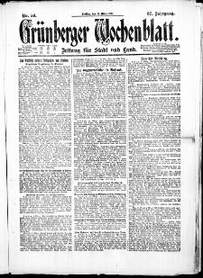 Grünberger Wochenblatt: Zeitung für Stadt und Land, No. 59. ( 11. März 1921 )