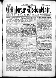 Grünberger Wochenblatt: Zeitung für Stadt und Land, No. 88. ( 16. April 1921 )