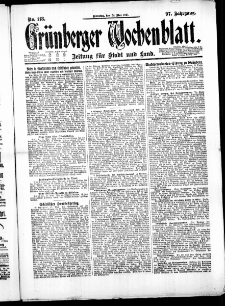 Grünberger Wochenblatt: Zeitung für Stadt und Land, No. 118. ( 24. Mai 1921 )