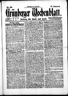 Grünberger Wochenblatt: Zeitung für Stadt und Land, No. 132. ( 9. Juni 1921 )