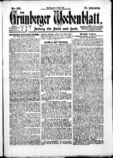 Grünberger Wochenblatt: Zeitung für Stadt und Land, No. 165. ( 17. Juli 1921 )