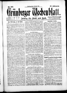 Grünberger Wochenblatt: Zeitung für Stadt und Land, No. 237. ( 9. Oktober 1921 )