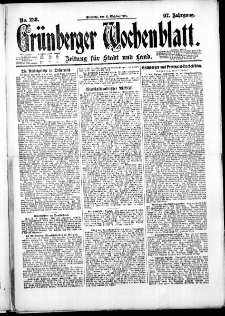 Grünberger Wochenblatt: Zeitung für Stadt und Land, No. 238. ( 11. Oktober 1921 )