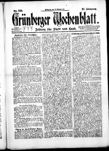 Grünberger Wochenblatt: Zeitung für Stadt und Land, No. 239. ( 12. Oktober 1921 )