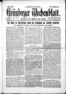 Grünberger Wochenblatt: Zeitung für Stadt und Land, No. 248. ( 22. Oktober 1921 )