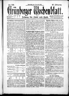 Grünberger Wochenblatt: Zeitung für Stadt und Land, No. 260. ( 5. November 1921 )