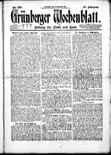 Grünberger Wochenblatt: Zeitung für Stadt und Land, No. 269. ( 16. November 1921 )