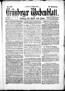 Grünberger Wochenblatt: Zeitung für Stadt und Land, No. 290. ( 11. Dezember 1921 )