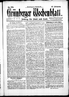 Grünberger Wochenblatt: Zeitung für Stadt und Land, No. 293. ( 15. Dezember 1921 )