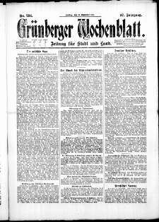 Grünberger Wochenblatt: Zeitung für Stadt und Land, No. 294. ( 16. Dezember 1921 )