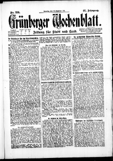 Grünberger Wochenblatt: Zeitung für Stadt und Land, No. 296. ( 18. Dezember 1921 )