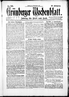 Grünberger Wochenblatt: Zeitung für Stadt und Land, No. 300. ( 23. Dezember 1921 )