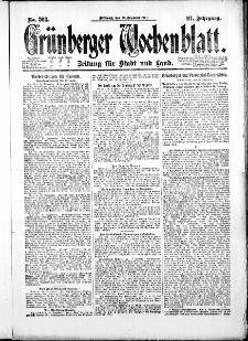 Grünberger Wochenblatt: Zeitung für Stadt und Land, No. 303. ( 28. Dezember 1921 )