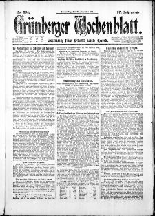 Grünberger Wochenblatt: Zeitung für Stadt und Land, No. 304. ( 29. Dezember 1921 )