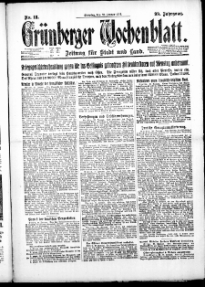 Grünberger Wochenblatt: Zeitung für Stadt und Land, No. 17. ( 21. Januar 1923 )