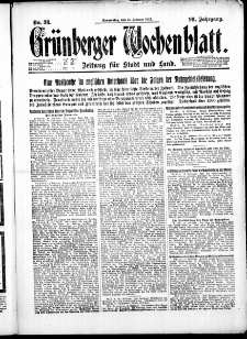 Grünberger Wochenblatt: Zeitung für Stadt und Land, No. 36. ( 13. Februar 1923 )