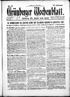 Grünberger Wochenblatt: Zeitung für Stadt und Land, No. 51. ( 2. März 1923 )