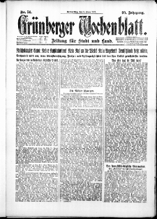 Grünberger Wochenblatt: Zeitung für Stadt und Land, No. 56. ( 8. März 1923 )