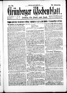 Grünberger Wochenblatt: Zeitung für Stadt und Land, No. 82. ( 10. April 1923 )