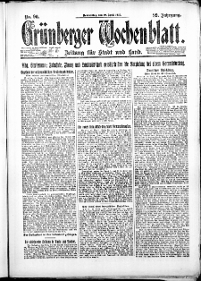 Grünberger Wochenblatt: Zeitung für Stadt und Land, No. 90. ( 19. April 1923 )
