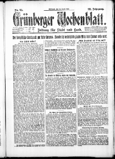 Grünberger Wochenblatt: Zeitung für Stadt und Land, No. 95. ( 25. April 1923 )