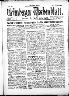 Grünberger Wochenblatt: Zeitung für Stadt und Land, No. 97. ( 27. April 1923 )