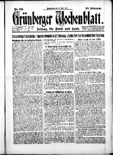 Grünberger Wochenblatt: Zeitung für Stadt und Land, No. 113. ( 17. Mai 1923 )