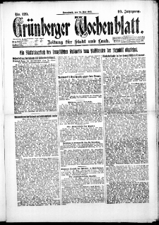 Grünberger Wochenblatt: Zeitung für Stadt und Land, No. 120. ( 26. Mai 1923 )