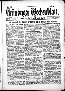 Grünberger Wochenblatt: Zeitung für Stadt und Land, No. 126. ( 2. Juni 1923 )