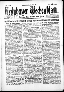 Grünberger Wochenblatt: Zeitung für Stadt und Land, No. 128. ( 5. Juni 1923 )