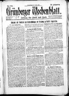 Grünberger Wochenblatt: Zeitung für Stadt und Land, No. 130. ( 7. Juni 1923 )