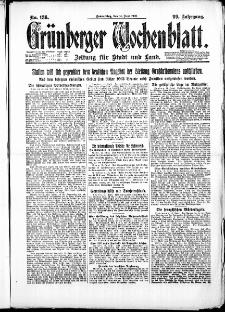 Grünberger Wochenblatt: Zeitung für Stadt und Land, No. 136. ( 14. Juni 1923 )