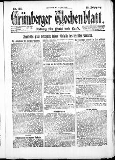 Grünberger Wochenblatt: Zeitung für Stadt und Land, No. 138. ( 16. Juni 1923 )