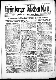 Grünberger Wochenblatt: Zeitung für Stadt und Land, No. 139. ( 17. Juni 1923 )