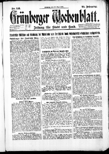 Grünberger Wochenblatt: Zeitung für Stadt und Land, No. 146. ( 26. Juni 1923 )