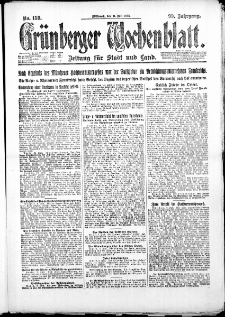 Grünberger Wochenblatt: Zeitung für Stadt und Land, No. 159. ( 11. Juli 1923 )