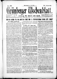 Grünberger Wochenblatt: Zeitung für Stadt und Land, No. 160. ( 12. Juli 1923 )