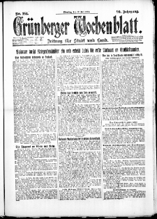 Grünberger Wochenblatt: Zeitung für Stadt und Land, No. 164. ( 17. Juli 1923 )