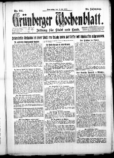 Grünberger Wochenblatt: Zeitung für Stadt und Land, No. 166. ( 19. Juli 1923 )