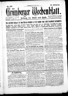 Grünberger Wochenblatt: Zeitung für Stadt und Land, No. 169. ( 22. Juli 1923 )