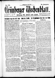 Grünberger Wochenblatt: Zeitung für Stadt und Land, No. 173. ( 27. Juli 1923 )