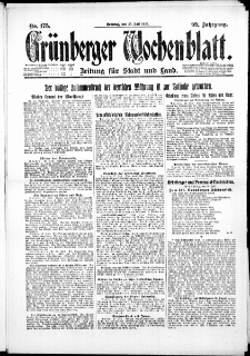 Grünberger Wochenblatt: Zeitung für Stadt und Land, No. 175. ( 29. Juli 1923 )