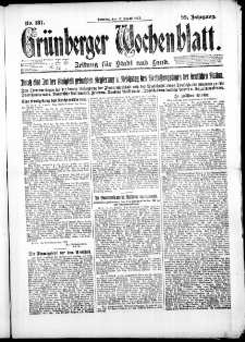 Grünberger Wochenblatt: Zeitung für Stadt und Land, No. 187. ( 12. August 1923 )